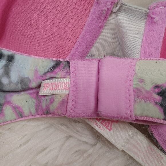 Pink Victorias Secret Size 34D VS Wear Everywhere Tshirt Lightley Lined Bra Grey - Picture 3 of 9